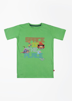 30% OFF on Angry Birds Printed Boy's Round Neck T-Shirt