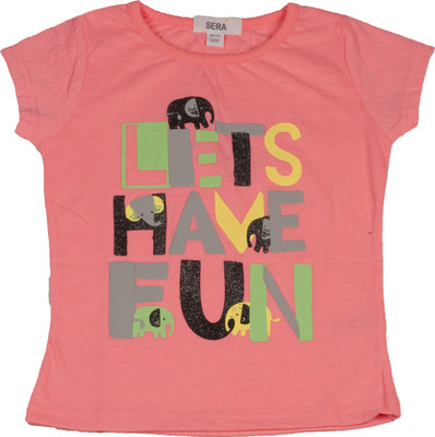 50% OFF on Sera Graphic Print Girl's Round Neck T-Shirt