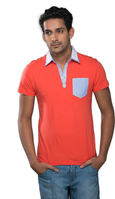 66% OFF on Mavango Solid Men's Polo T-Shirt