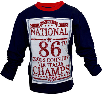 49% OFF on Cool Quotient Solid Boy's Round Neck T-Shirt