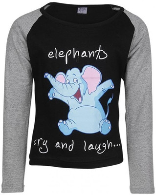 49% OFF on Gkidz Printed Girl's Round Neck T-Shirt