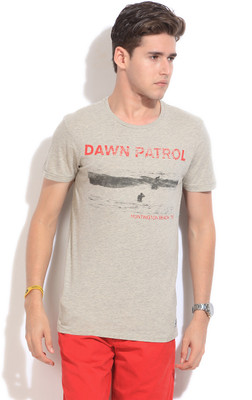25% OFF on Jack & Jones Printed Men's Round Neck T-Shirt