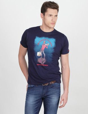 Basics Graphic Print Men's Round Neck T-Shirt