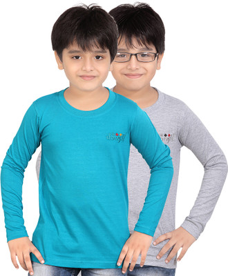 24% OFF on Dongli Solid, Self Design Boy's Round Neck T-Shirt