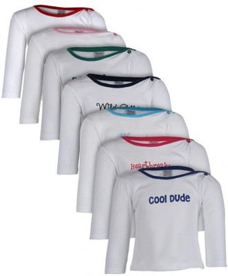 73% OFF on Gkidz Printed Baby Boy's Round Neck T-Shirt Pack of 7