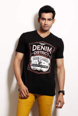Design Classics Printed Men's V-neck T-Shirt