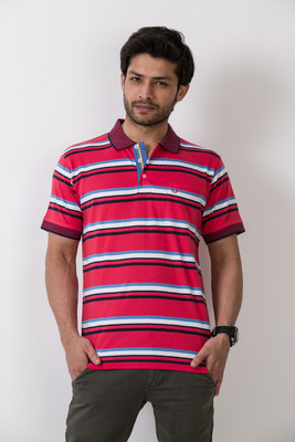 25% OFF on ALX New York Striped Men's Polo T-Shirt