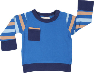 30% OFF on Toffee Moon Striped, Solid Baby Boy's Round Neck T-Shirt