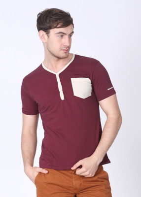 50% OFF on Breakbounce Solid Men's Henley T-Shirt