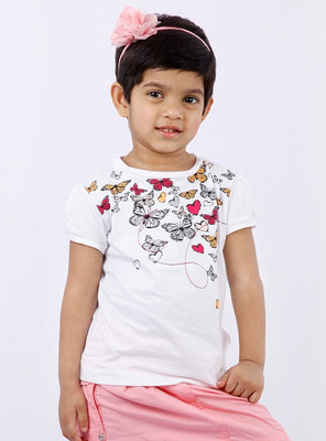 Milou Graphic Print Baby Girl's Round Neck T-Shirt Milou Graphic Print Baby Girl's Round Neck T-Shirt