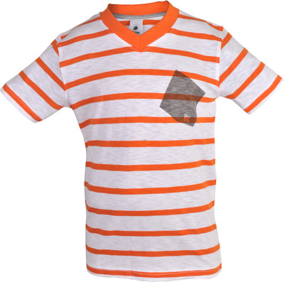 35% OFF on Bio Kid Striped Boy's V-neck T-Shirt