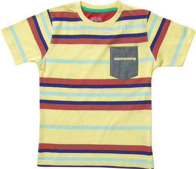 SuperYoung Striped Boy's Round Neck T-Shirt
