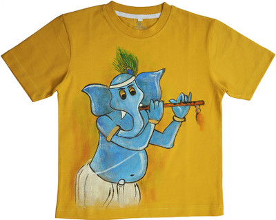 Rangrage Self Design Girl's Round Neck T-Shirt