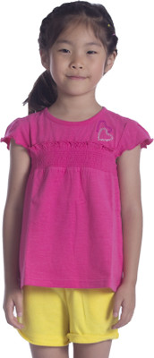 40% OFF on Sera Solid Girl's Round Neck T-Shirt