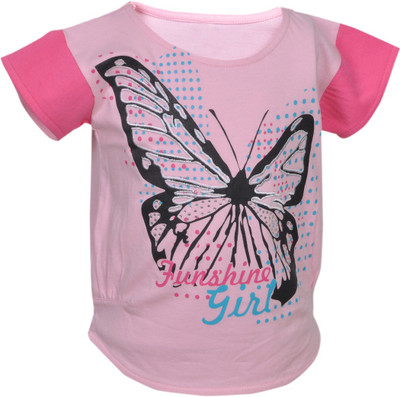 25% OFF on Cool Quotient Graphic Print Girl's Round Neck T-Shirt