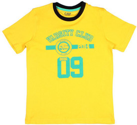 Ajile By Pantaloons Graphic Print Boy's Round Neck Yellow T-Shirt