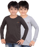 24% OFF on Dongli Solid Boy's Round Neck T-Shirt