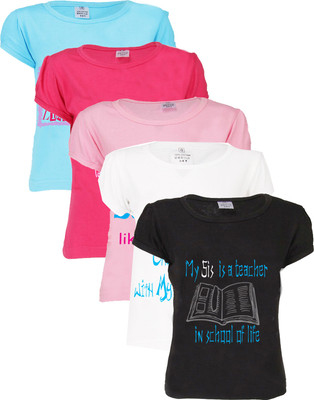 56% OFF on Gkidz Printed Girl's Round Neck T-Shirt