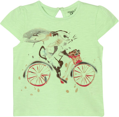 25% OFF on Mom & Me Printed Baby Girl's Round Neck T-Shirt