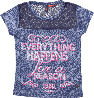 Superyoung Printed Girl's Round Neck T-Shirt