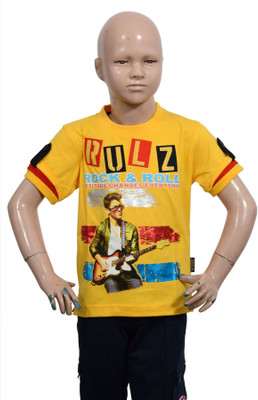 11% OFF on Puppet-Nx Printed Boy's Round Neck T-Shirt