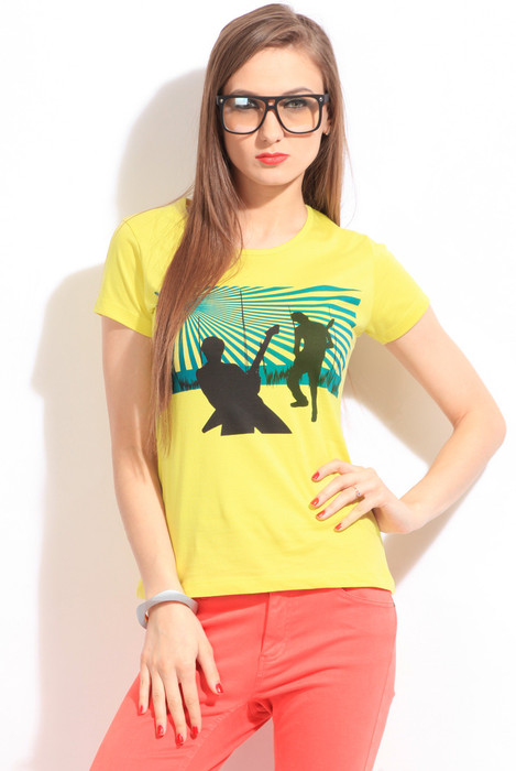 Style Quotient By Noi Printed Women's Round Neck T-Shirt - TSHDTH83QPPEEMF5