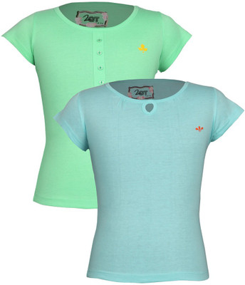 46% OFF on Jazzup Solid Girl's Round Neck T-Shirt