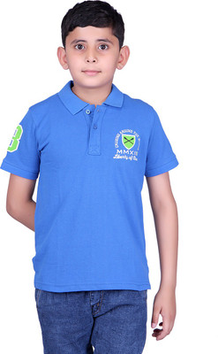 62% OFF on Austin Wood Embroidered Boy's Polo Neck T-Shirt