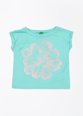 56% OFF on United Colors of Benetton Printed Girl's Round Neck T-Shirt