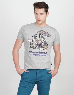 Basics Graphic Print Men's Round Neck T-Shirt
