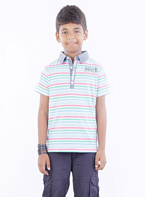 Milou Striped Boy's Polo T-Shirt Milou Striped Boy's Polo T-Shirt