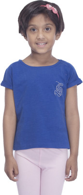 33% OFF on Sera Solid Girl's Round Neck T-Shirt