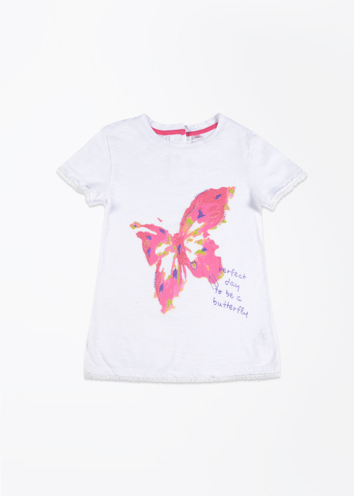 Nauti Nati Printed Girl's Round Neck T-Shirt - TSHDSYJRZXH8HPRQ