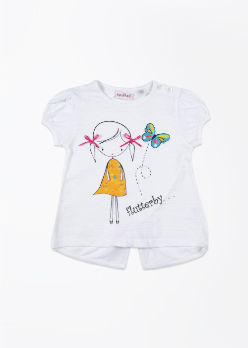 Nauti Nati Printed Girl's Round Neck T-Shirt - TSHDSYJRG9KZVGMM