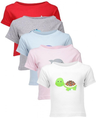 59% OFF on Gkidz Printed Baby Girl's Round Neck T-Shirt Pack of 5