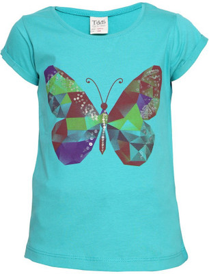 50% OFF on Tales & Stories Printed Girl's Round Neck T-Shirt