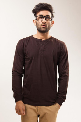 64% OFF on Unisopent Designs Solid Men's Henley T-Shirt