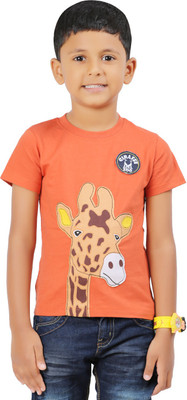 Ventra Animal Print Boy's Round Neck T-Shirt