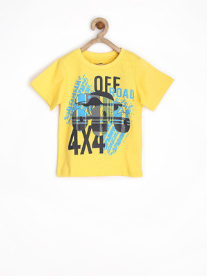 50% OFF on Yellow Kite Printed Boy's Round Neck T-Shirt