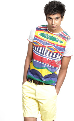 55% OFF on Probase Solid Men's Round Neck T-Shirt