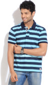 Flying Machine Striped Men's Polo T-Shirt Flying Machine Striped Men's Polo T-Shirt
