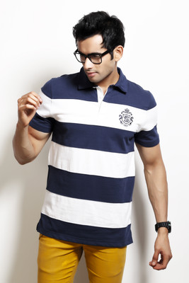 Design Classics Striped Men's Polo T-Shirt