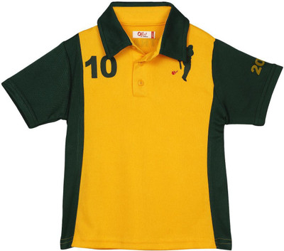 Oye Self Design Baby Boy's Polo Neck T-Shirt