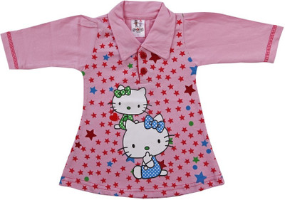 Mint Graphic Print Girl's Polo Neck T-Shirt Mint Graphic Print Girl's Polo Neck T-Shirt