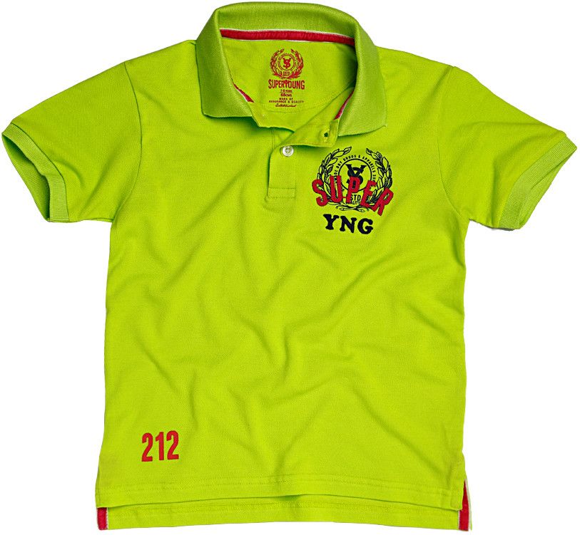 Superyoung Solid Boy's Polo Neck T-Shirt