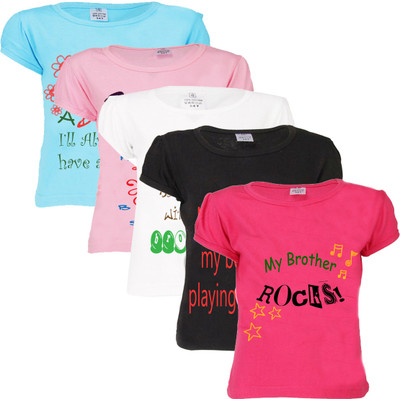 56% OFF on Gkidz Printed Girl's Round Neck T-Shirt