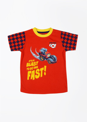 40% OFF on Angry Birds Printed Boy's Round Neck T-Shirt
