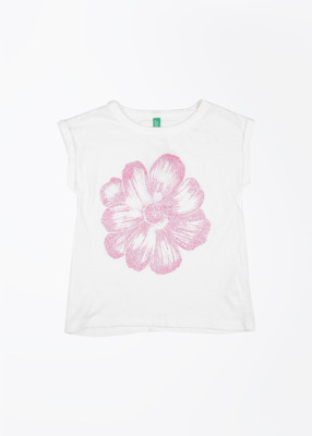 56% OFF on United Colors of Benetton Printed Girl's Round Neck T-Shirt