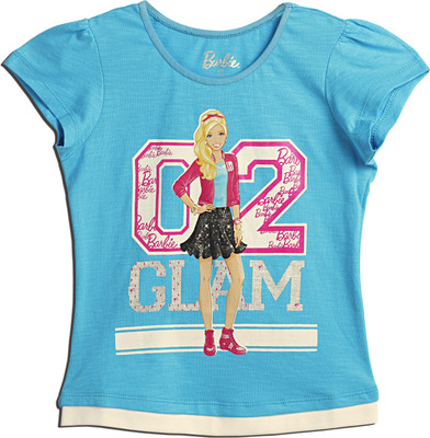 40% OFF on Barbie Graphic Print Girl's Round Neck T-Shirt