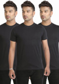 25% OFF on Campus Sutra Solid Men's Round Neck T-Shirt Pack of 3